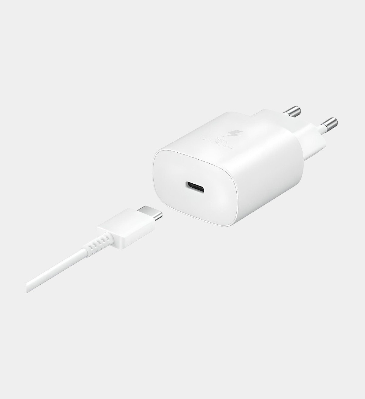 Samsung 25W Fast Charger USB-C + USB-C to USB Cable 1M Wit